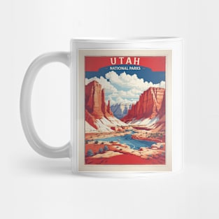 Utah National Parks United States of America Tourism Vintage Poster Mug